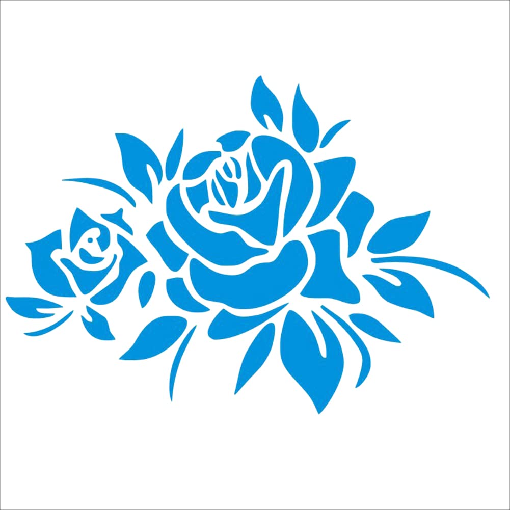 iSpchen Autoaufkleber 3D Rose Blume Aufkleber Auto Tuning Personalisierte Aufkleber Reflektierende Motorhaube Körper Stoßstangen Anti-Kratz Aufkleber Wandtattoo Kühlschrank Dekoration Aufkleber von iSpchen