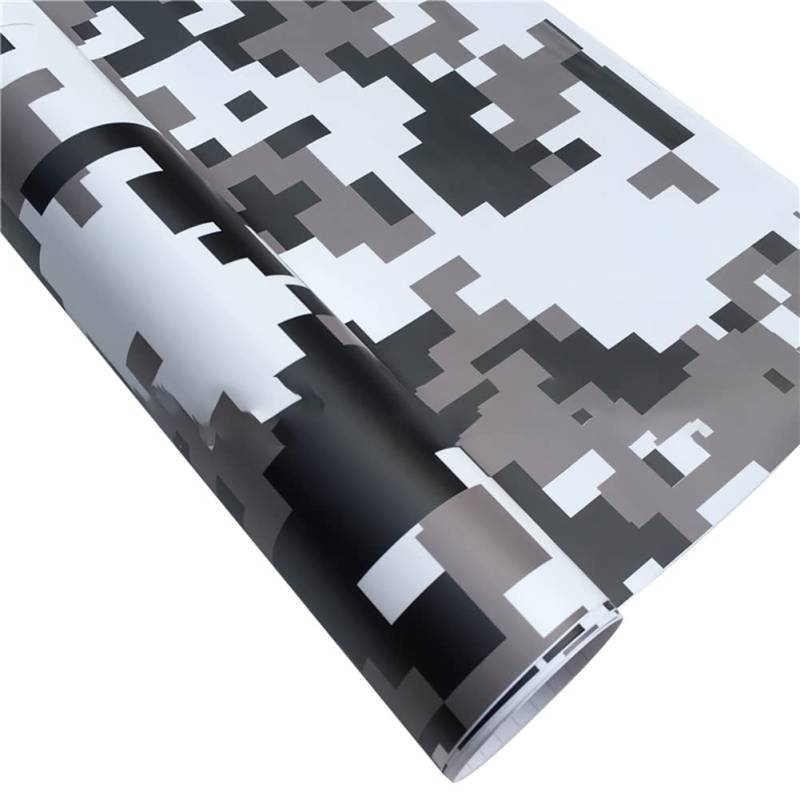 iSpchen Autofolie Lackschutzfolie Camouflage Tönungsfolie Vinyl Wrap Selbstklebende Folie Autoaufkleber Schutzfolie Dekorfolie Auto Zubehör Innenraum Styling Karosserie Dekoration aufkleber,152*50CM von iSpchen