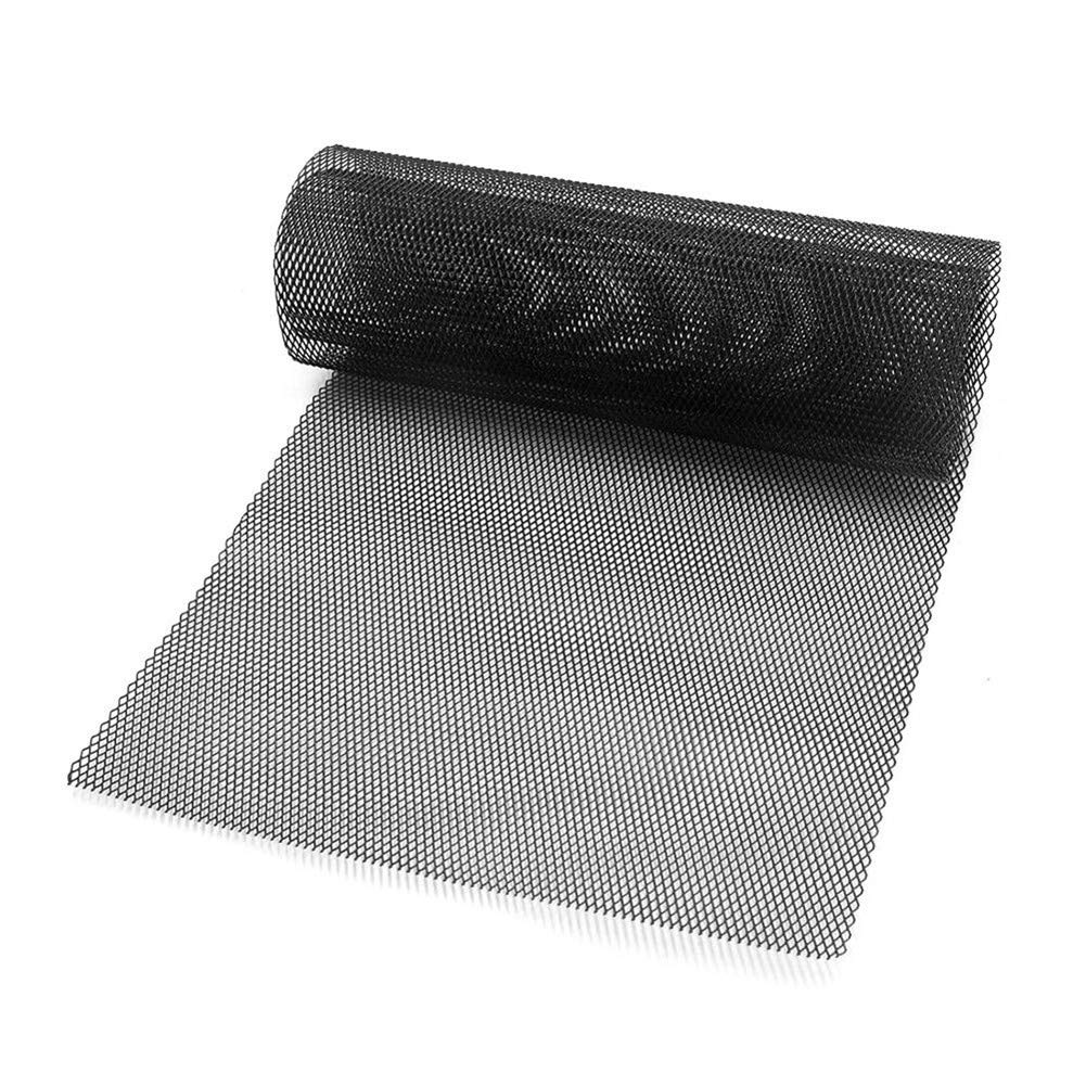 iSpchen Autogitter Universal Car Grill Mesh Aluminiumlegierung Kühlergrill Einsatz Blatt Gitter Körper Stoßstange Gitter Multifunktionale Renngitter Alu Racegitter Streckgitter 100x33cm,8*12MM Schwarz von iSpchen