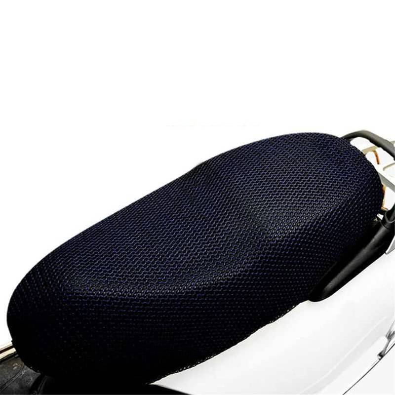 iSpchen Motorrad Sitzbezug Rutschfest Sitzkissen 3D Stoff Wasserdicht Atmungsaktiv Wärmeisolierung Sitzbezüge Motorrad Sitzbankbezug Mesh Sitzbank Kissen für Motorrad Roller Sitzschutz Blau,2XL von iSpchen