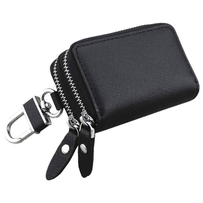 iSpchen Schlüsseltasche Leder Schlüsseletui Schlüsselmappe, Tragbar Auto Schlüssel Tasche KFZ Schlüssel Kette Coin Holder Zipper Case Fernbedienung Wallet Tasche von iSpchen