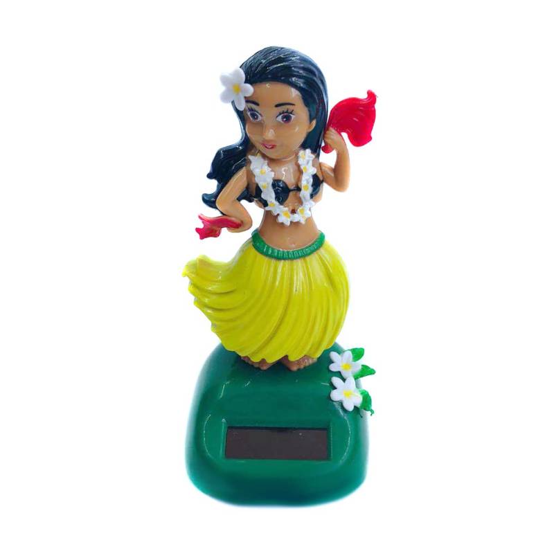 iSpchen Wackelfigur Auto Solarfigur Tanzende Hula Girl Solarbetriebene Tanzfigure Puppen Spielzeug Solar Hawaii Hula-Tänzer Mädchen Figur Armaturenbrett Ornament für Auto Büro Schreibtisch Dekor von iSpchen