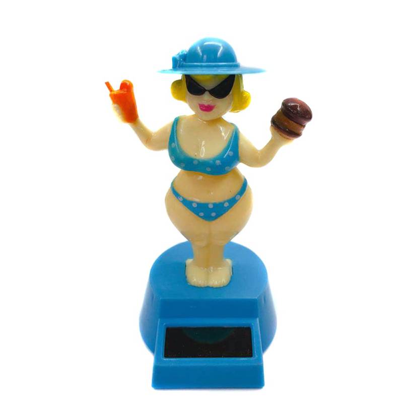 iSpchen Wackelfigur Solar Tanzendes Spielzeug Wackelkopf Schüttelndes Mädchen Solar Wackel Solarbetrieben Girl Solarfigur Auto Armaturenbrett Ornament für Auto Büro Schreibtisch Heim Dekoration von iSpchen