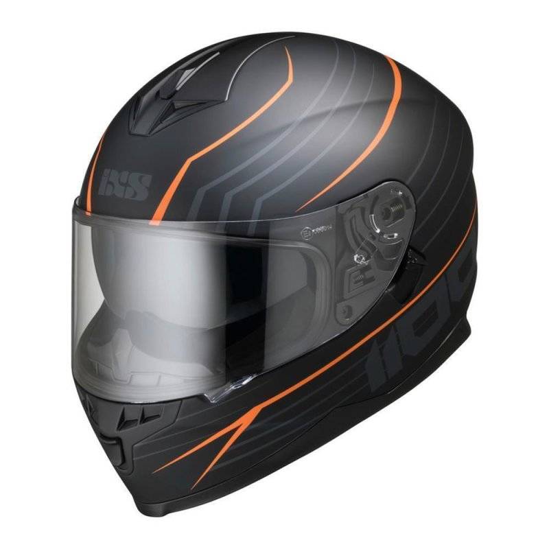 iXS Integralhelm 1100 2.1 schwarz matt-orange Größe: 2XL von iXS