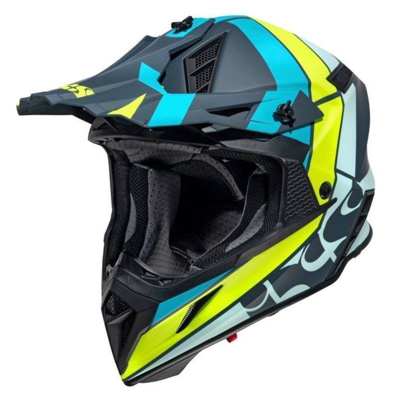 Motocrosshelm iXS189 2.0 blau matt-lime L von iXS