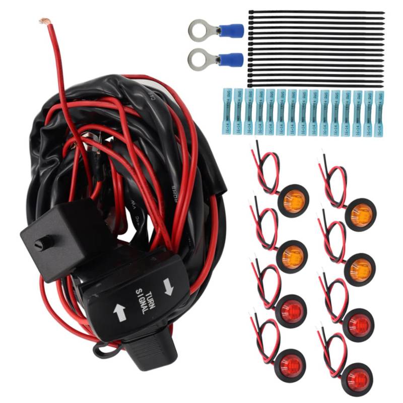 ibasenice 1 Satz Blinker Universelle Wendung Turn-kit Automobil-kabelbaum Atv Wippschalter Auto Bling Zubehör Raptor 700 Zubehör Utv Wippschalter Autoschalter Universal- Fernsehen Gummi von ibasenice