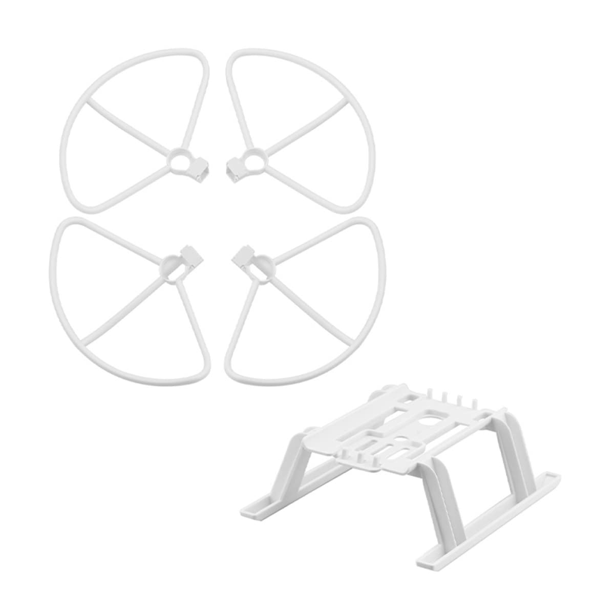 ibasenice 1 Satz Erhöhter Schutzring Drohne Stativ Ebene Bausatz fliegend propellerschutz Erhöhtes Landegestell Landegestell-Schutzring Fahrwerksverlängerungsbein erhöhtes Fahrwerk Abs Weiß von ibasenice