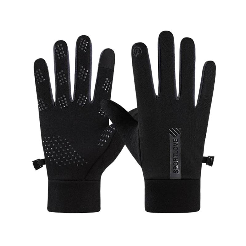 idqwsswt Thermo Winter Ski Fäustlinge, bequem und gemütlich für kaltes Wetter, Nicht leicht verformbar, Motorrad Reithandschuhe, Radfahren, Damen Schwarz von idqwsswt