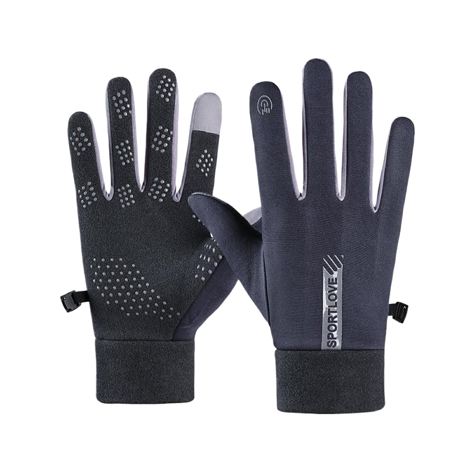 idqwsswt Thermo Winter Ski Fäustlinge, bequem und gemütlich für kaltes Wetter, Nicht leicht verformbar, Motorrad Reithandschuhe, Radfahren, Herrengrau von idqwsswt