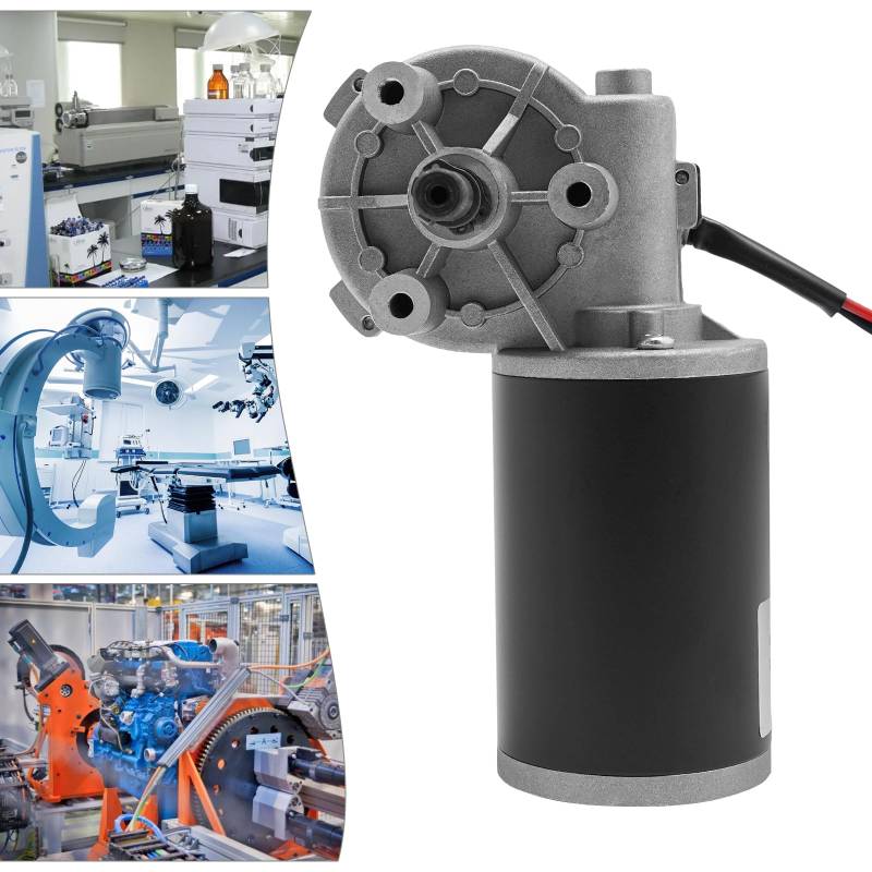 24V DC Getriebemotor 45W, Elektrischer Schneckengetriebemotor 220RPM, Elektrischer Synchroner Zahnrad mit Linkem Getriebe, für Garagentor, Druck, Textil von ieLsngai