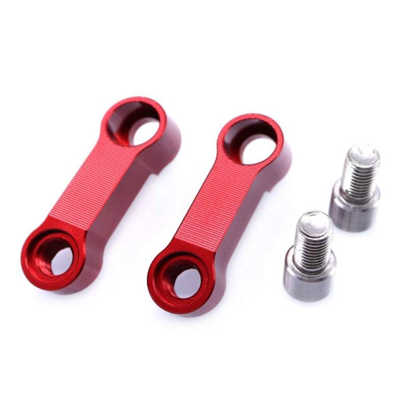 ihreesy 10mm Motorrad Spiegel Riser Extender Adapter,2 Stück Universal CNC Aluminium Rückspiegel Riser Extender Adapter Motorrad Spiegel Verlängerungenfür Motorrad mit Gewindebolzen, von ihreesy