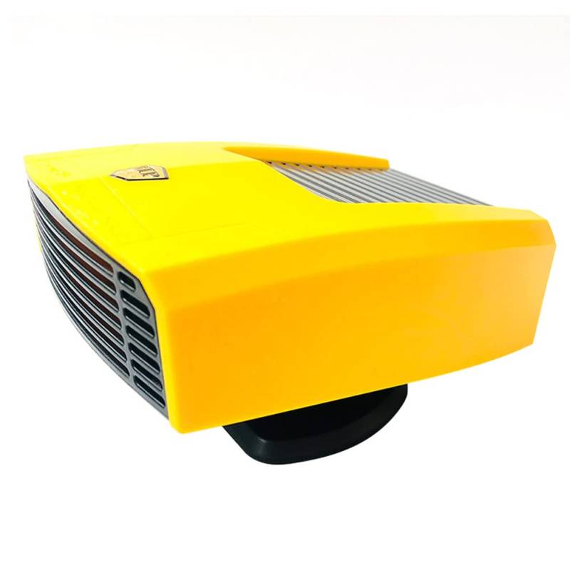 ihreesy 180W Auto Defroster Demister,24V Elektrische Auto Heizlüfter Tragbare Auto Heizung 2 in 1 Windschutzscheibe Kühlventilator Auto Heizung Wärmer Windschutzscheibe Entfeuchter Defogger,Gelb von ihreesy