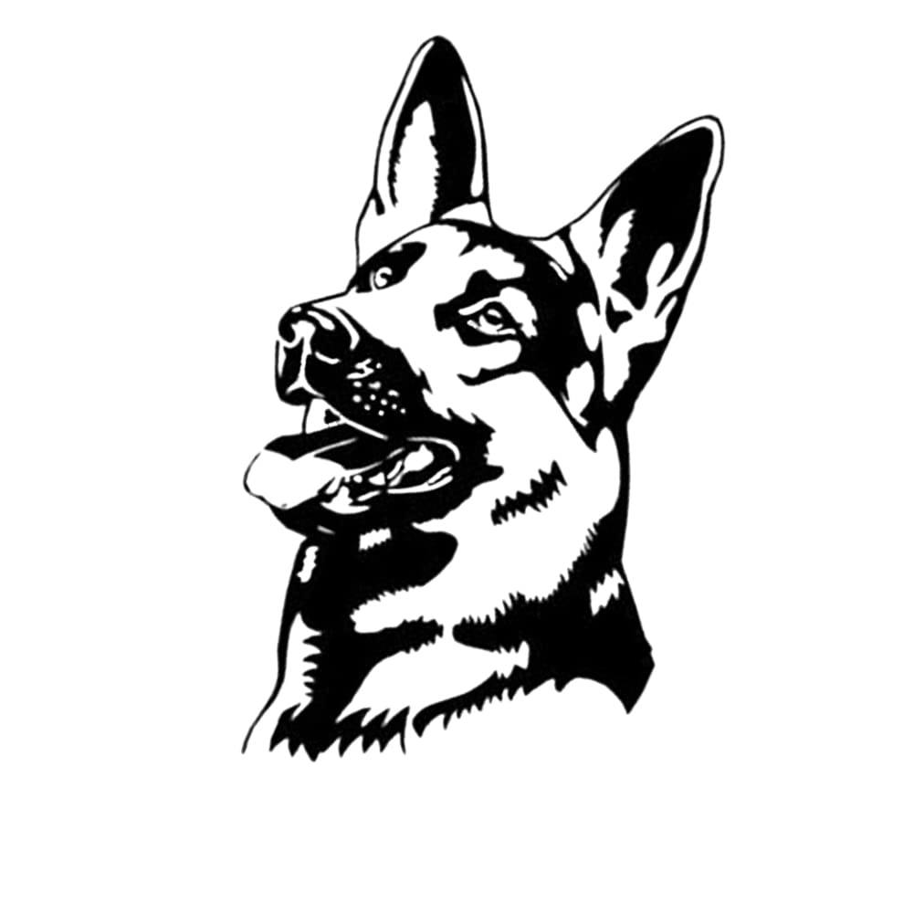 ihreesy 3D Hund Autoaufkleber, Persönlichkeit Simulation Tier-Aufkleber Wasserdicht PVC Sticker Realistic Aufkleber Selbstklebend Dekorativer Aufkleber Tiere Schäferhund Vinyl Deckel,Schwarz von ihreesy