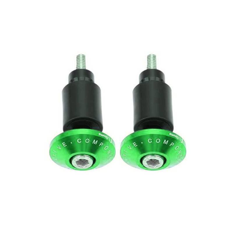 ihreesy Aluminium Lenkerenden,2 Stück 7/8" 22mm CNC Motorrad Lenkerenden Universal Motorrad Lenker Endkappe Griffe Grip Gewicht Balance Stecker für Meisten Motorrand Roller,Grün von ihreesy