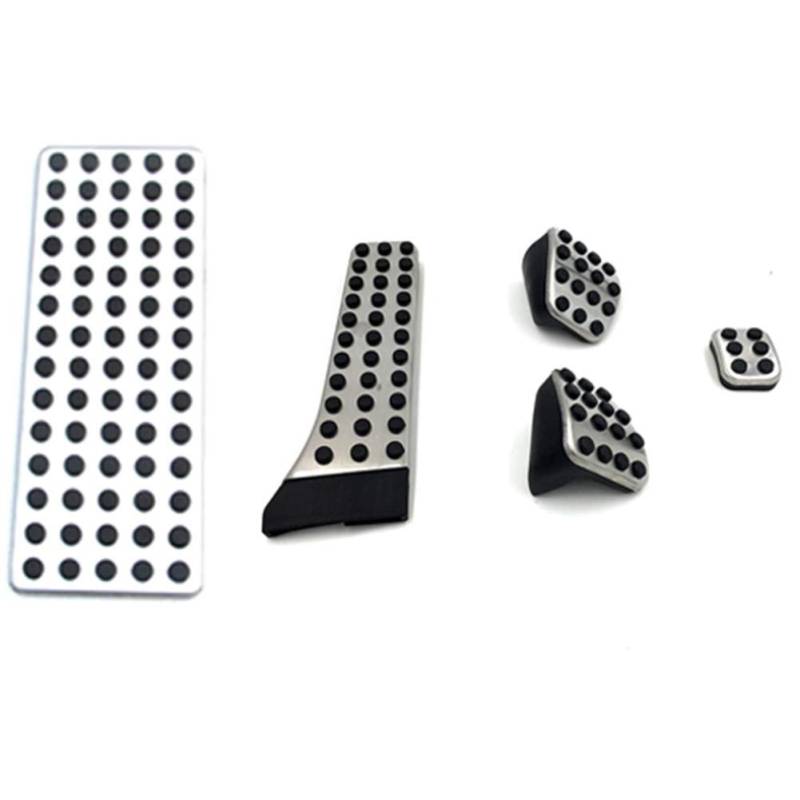 ihreesy Auto Fußpedal Pad Abdeckung Kit,Bremse und Gaspedal Pedal Pad Abdeckung Edelstahl Fußstütze Polster Kompatibel für W203 W204 W211 W212 W210,Schaltgetriebe + Ruhepedal von ihreesy