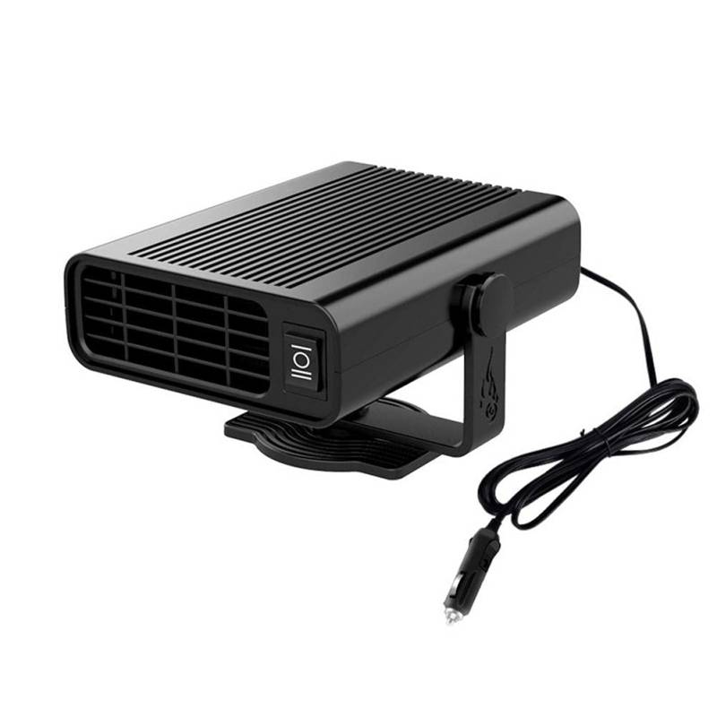 ihreesy Auto Heizlüfter,12V 120W Elektrische Kfz Tragbar Auto Heizung 360 Grad Drehbasis Windschutzscheibenentfroster Demister Entfeuchter Defogger Auto Heizung Wärmer,Schwarz von ihreesy