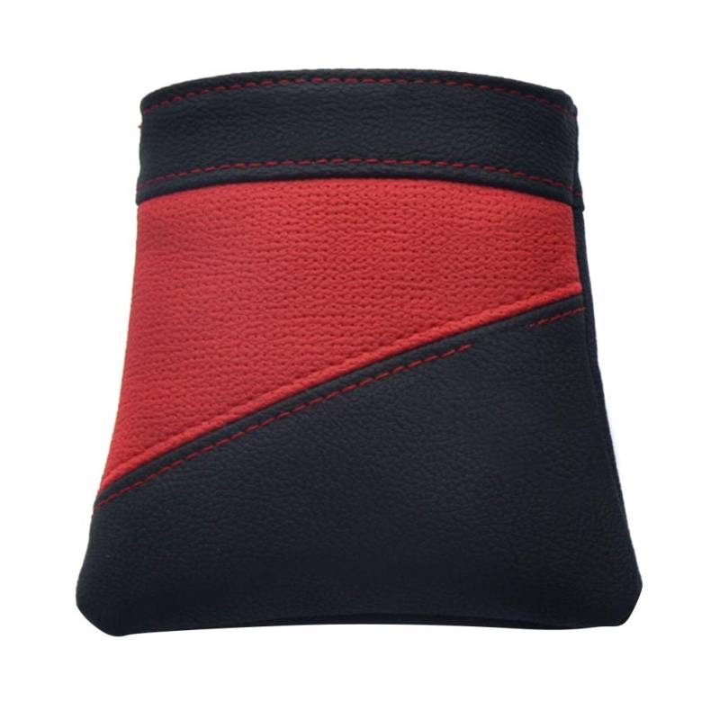 ihreesy Auto Lüftungstasche,Universal PU Leder Aufbewahrungstasche Auto Air Vent Outlet Organizer Brillen-Halter Multifunktionale Auslässtasche für Schlüssel Münzen Handy Sonnenbrillen,Schwarz Rot von ihreesy