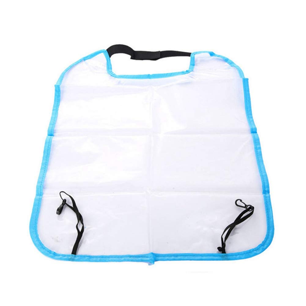 ihreesy Auto Rückenlehnenschutz,rutschfest Kick-Matten-Schutz wasserdichte Autositzschutz Transparente Schutzbezug Rücksitz PVC Rücksitzschoner 59cm x 43cm,Blau von ihreesy