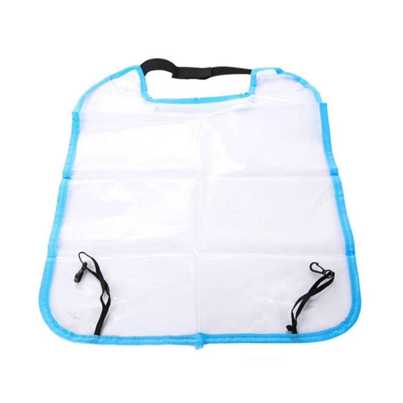 ihreesy Auto Rückenlehnenschutz,Rutschfest Kick-Matten-Schutz Wasserdichte Autositzschutz Transparente Schutzbezug Rücksitz PVC Rücksitzschoner 59cm x 43cm,Blau von ihreesy