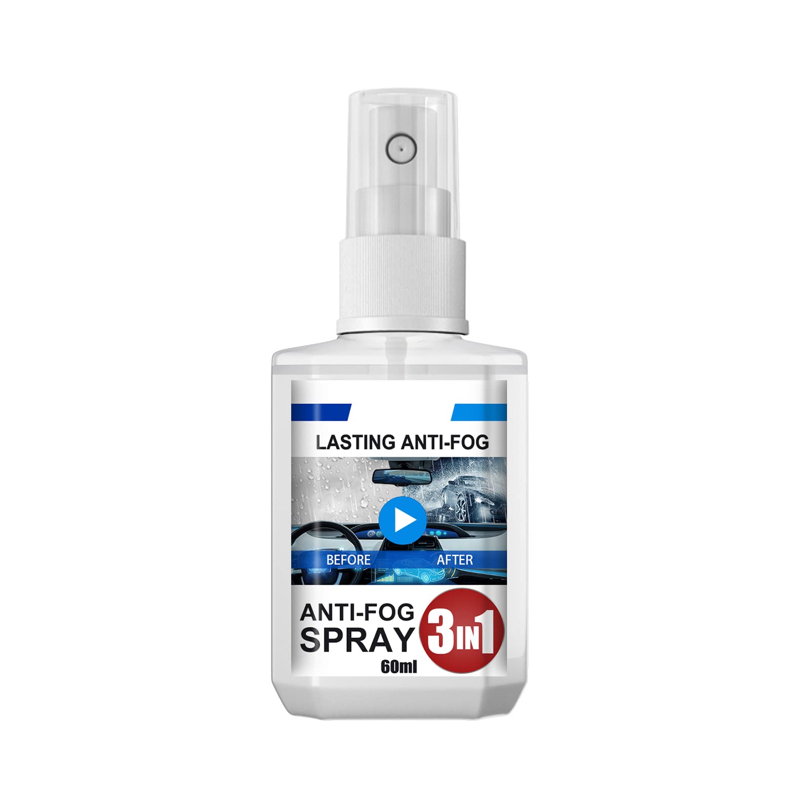 ihreesy Autoglas Antibeschlag Spray,60ml Regenfester Nano Regenentferner Multifunktionales Autoglas Beschichtungsmittel Wasserabweisende Beschichtung für Fensterglas Windschutzscheibe von ihreesy