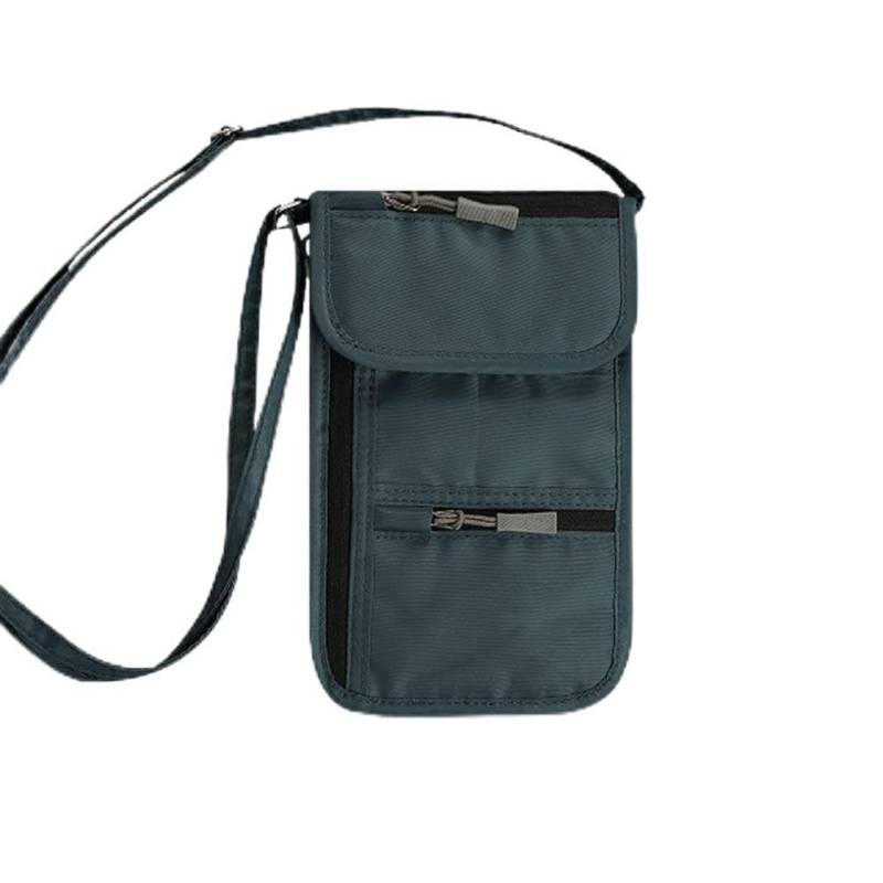 ihreesy Brustbeutel Brusttasche Reisegeldbeutel, Kleine Umhängetasche Nylon Reise-Nackentasche Organizer Unisex Brusttasche Wasserdichte Leicht Reisepass-Halter mit Verstellbar Umhängegurt,Dunkelgrün von ihreesy