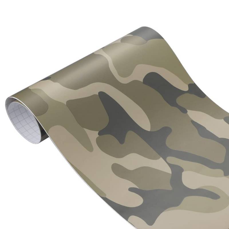 ihreesy Camouflage Vinylfolie,Vinylfolie Camouflage Klebefolie Wasserdicht Vinylfolie Selbstklebend Vinyl Aufkleber Wrap PVC Autoaufkleber Auto Schutzfolie Sticker Dekoration,#H 30cm x 100cm von ihreesy