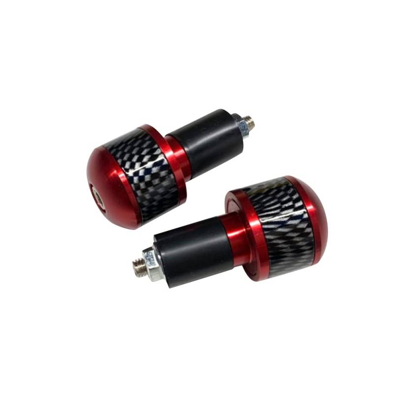 ihreesy Lenkerenden,Motorrad Aluminiumlegierung Lenker Endkappen Stecker Motorrad Lenkerenden Fahrrad Endstopfen Stecker Kompatibel für Innendurchmesser 1,3cm Lenker,Rot von ihreesy