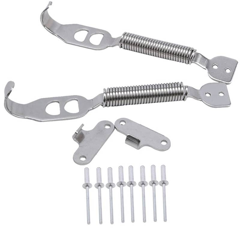 ihreesy Universal Edelstahl Federclip,Auto Motorhaube Clips Kit Federverschlüsse Auto Spring Hood Pin Kit Mehrzweck Racing Automobile Clips Hantelverschlüsse von ihreesy