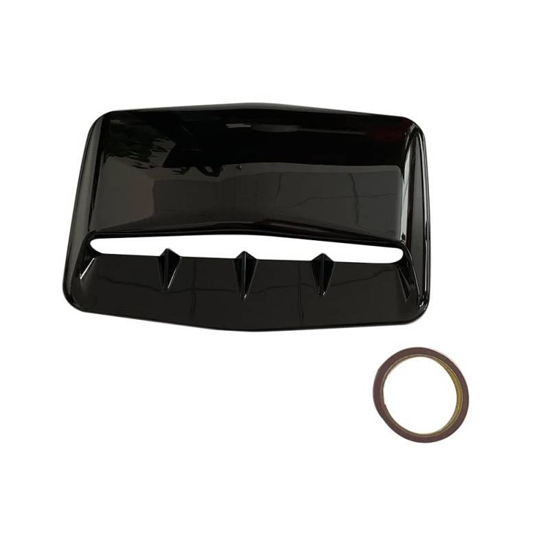 ihreesy Universal Lufteinlass Lufthutze Motorhaube,Lüftungseinlass Dekoration Selbstklebend Sport Motorhaube Abdeckung Auto Außen Vent Aufkleber Entlüftungsblende Abdeckung 42cm x25cm,Schwarz von ihreesy