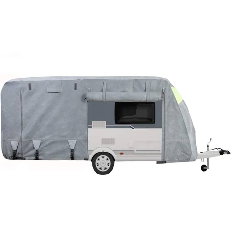 iiSPORT Schutzhülle für Wohnwagen - Wohnwagen Abdeckplane Atmungsaktiv Caravan Schutzhülle Abdeckung mit 1 Jahren Garantie, 670x250x220CM von iiSPORT