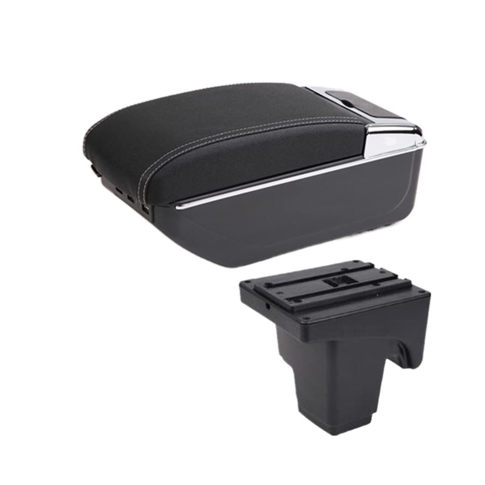 Für Ford Für Fokus 3 Mk3 Armlehnenbox Auto-Mittelkonsolen-Armlehnenbox Mit USB-Innendekorationsteilen Mit Getränkehalter (Farbe : C3 7 USB) von ikdiqew
