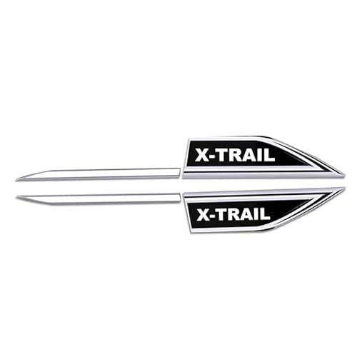 2 Stück Auto Metall Aufkleber seitlicher Kotflügel, Für NIS-san X-Trail X Trail XTrail T32 2014-2021 Logo Abzeichen Emblem Edelstahl Car schmücken Außenzubehör,A von ikleu