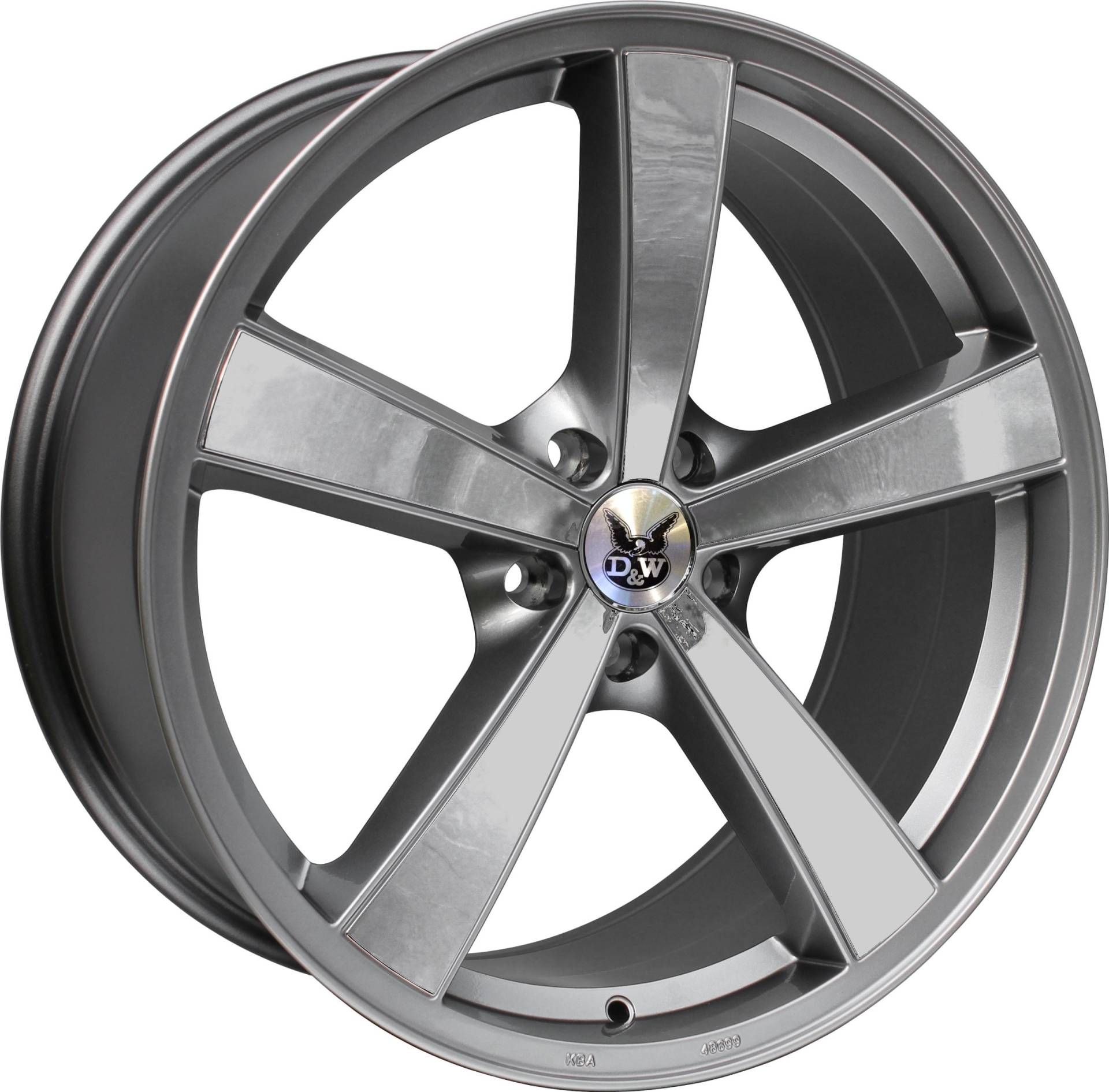 D&W Le Mans argentoinox 7x17 5/112 ET42 VW Golf VI / Cabrio / Variant 1K Alu felgen von in.pro.