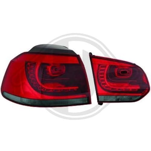 in.pro. 2215496 HD Rückleuchten VW Golf 6 , Baujahr: 08-12, klarglas, rot-smoke von Diederichs