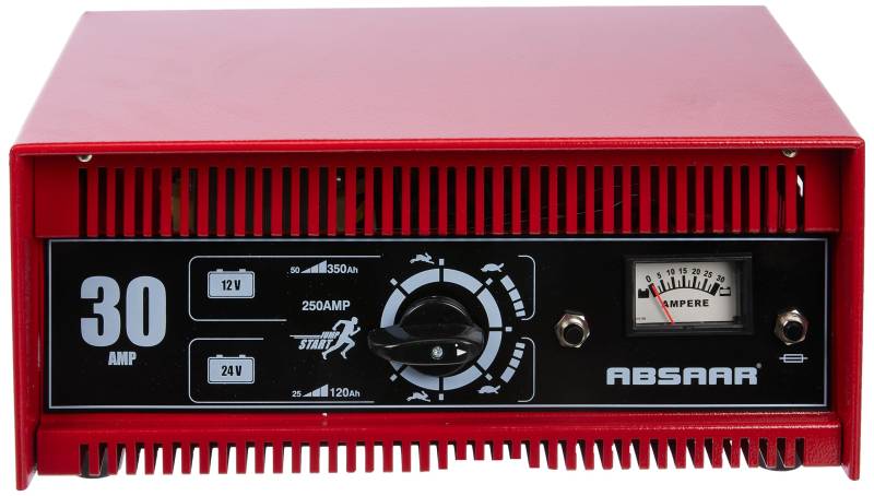 Absaar Batterie Ladegerät 30A 12/24V, Schwarz/Rot von Absaar