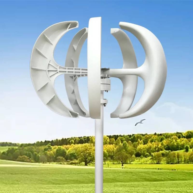 600W Vertikaler Windgenerator, 12V DC 5-Blades Windkraftanlagen Helix Wind Power Turbine Generator Vertikaler Achsenregler mit 5-Blades für Boote Pavilions Kabinen Wohnmobil von innytund