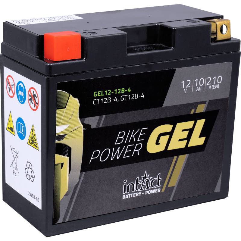 intAct Batterie Bike Power Gel geschlossen 12V/10Ah GEL12-12B-4 (YT von intAct