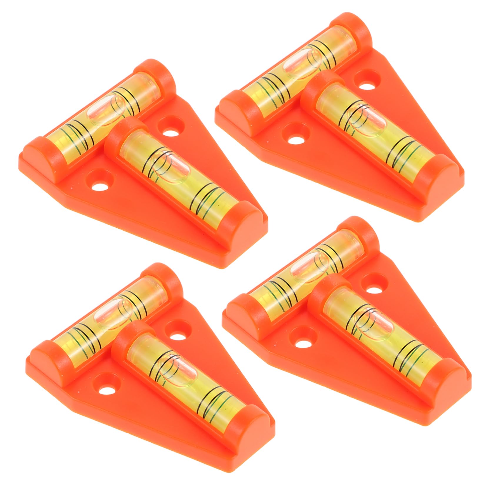 4 Stück Wasserwaage Kompaktes Nivelliergerät hohe Präzision Nivelliersystem für Wohnmobile Mini hohe Genauigkeit Ebene Klammer Ebene Blase RV-Füllstandsblase RV-Ebenen Acryl Orange iplusmile von iplusmile