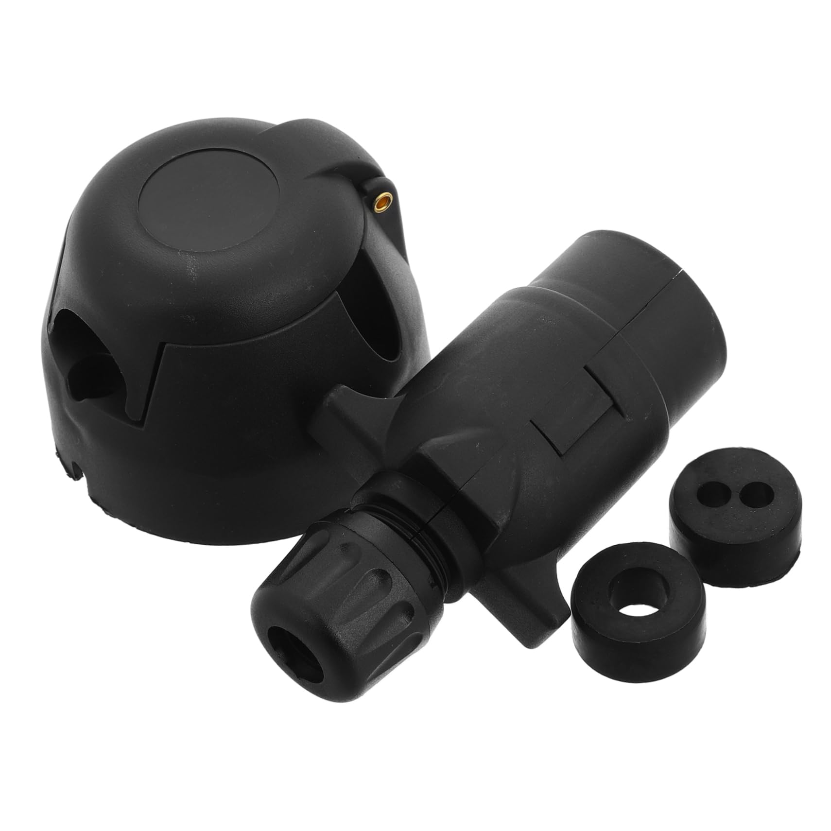 iplusmile 1 Satz Steckdose Für Anhängersignalleuchte Anhängerkupplung Adapter Stecker Für Die Anhängerverkabelung Wohnmobil-anhängerstecker Anhängersteckverbinder Runder Stecker Black Nylon von iplusmile