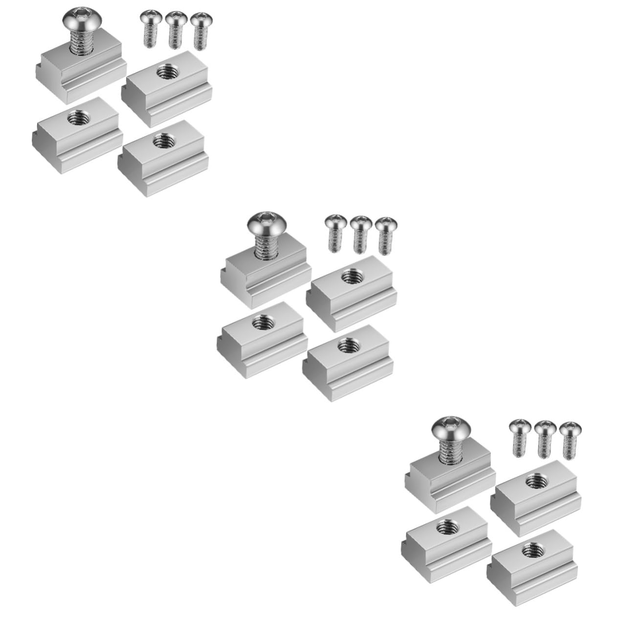 iplusmile 12 Stk Führungsschiene Für Drehbankplatten Jigs Schraube Lkw-nüsse Holzbearbeitungswerkzeug Gleitmuttern T-muttern Aus Metall T Nüsse Rostfreier Stahl von iplusmile