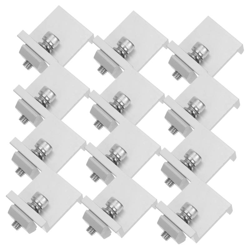 iplusmile 12pcs Solar Panel Rack Clips Metall Solar Panel Klammer Clip Haushalt Solarpanel Ständer Schnalle Outdoor Solar Panel Feste Schnalle von iplusmile