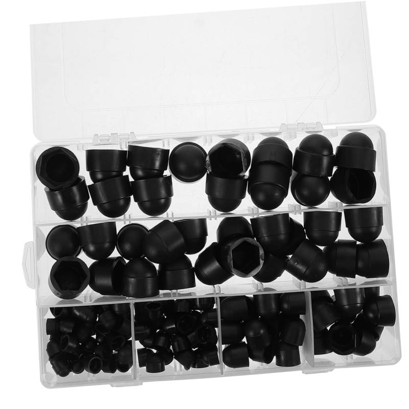 iplusmile 145-teiliges Set Mutternabdeckungssatz Radmutter Deckt Kappen Ab Sechskantmutter-steckerkappe Kappe Hutmuttern Und Schrauben Nussabdeckung Überwurfmutter Nylon Black von iplusmile