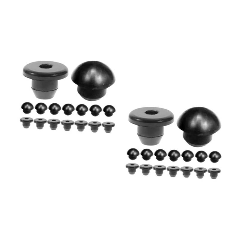 iplusmile 2 Sätze Öldichtstopfen Mantelölstopfen Ersatzteile Für Wagenheber Ölreservoirstopfen Ölstopfen Set Hydraulischer Wagenheberstecker Bodenheber Teile Gummi Black 24 Stück * 2 von iplusmile