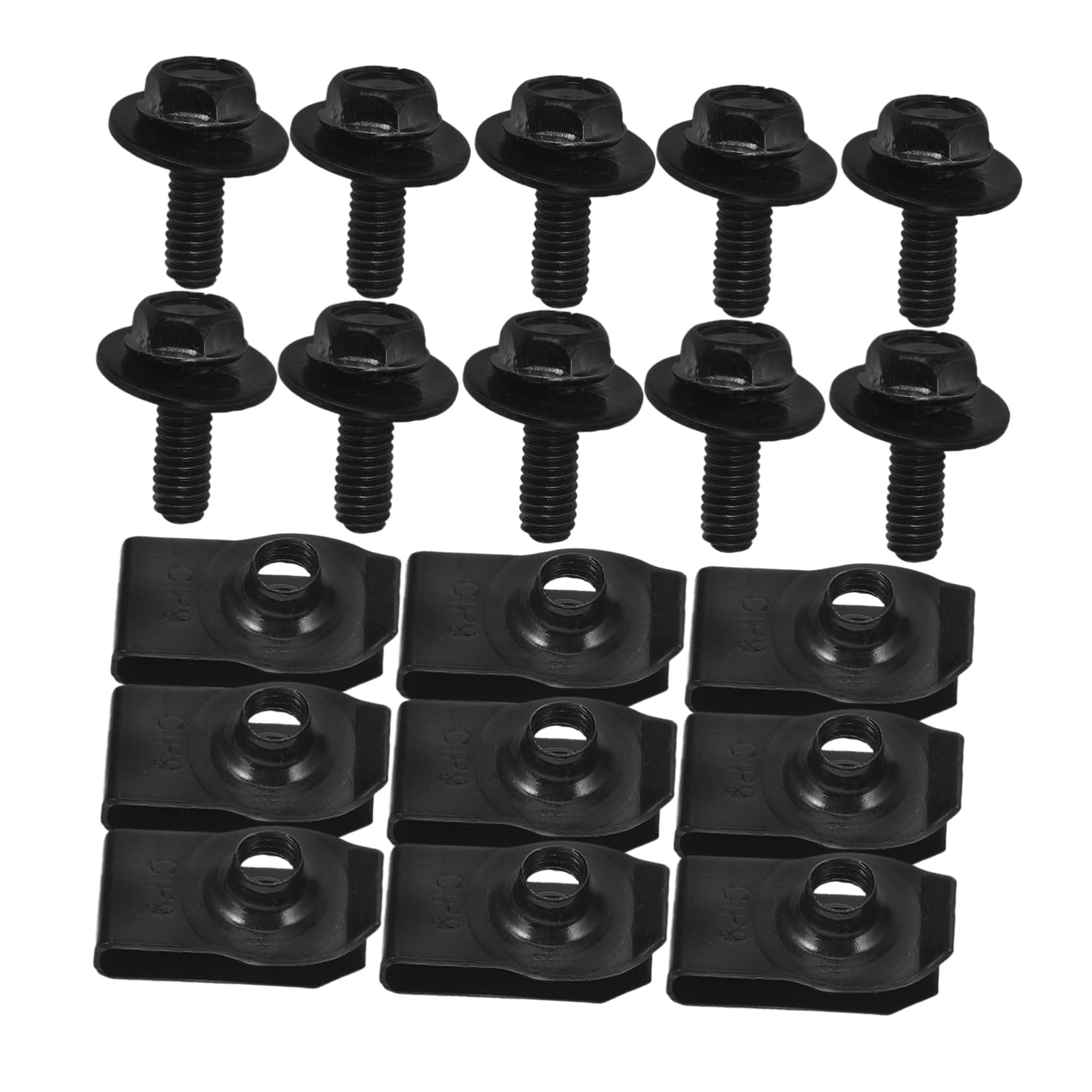 iplusmile 20St Autoschrauben U-förmige Sie geben Clips EIN u Clips u Clipmutter du klipst Hardware-Muttern Kfz-Clips Clips und Befestigungselemente Nuss-Clips Metall Black von iplusmile