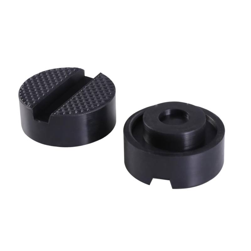 iplusmile 2er Set Gummiteller Für Wagenheber Hydraulische Jack Pads Adapter Für Auto Schwarze Gummiauflage Mit Geschlitztem Design Zur Schonung Von Rahmen Und Unterboden Ideal Für von iplusmile