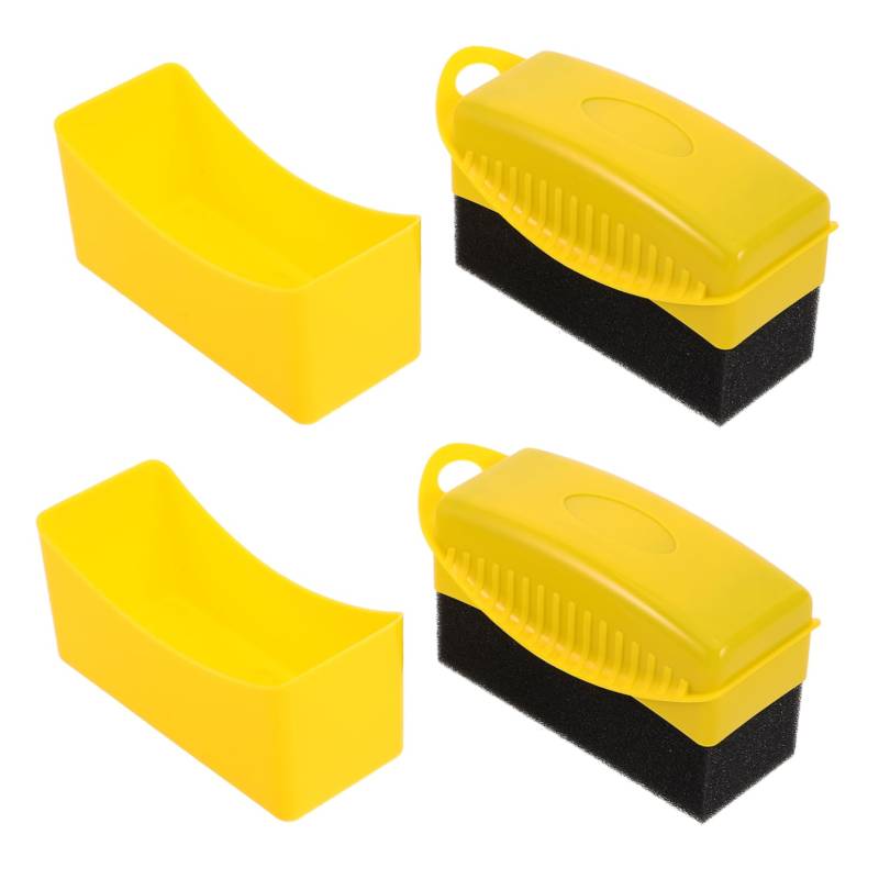 iplusmile 2st Auto-reinigungswerkzeuge Autoreifenbürste -pad Für Reifenpflege Details Der Applikatorpads Reifen-hex-Grip- Auto-reinigungspad Reifenreiniger Schwamm Yellow von iplusmile