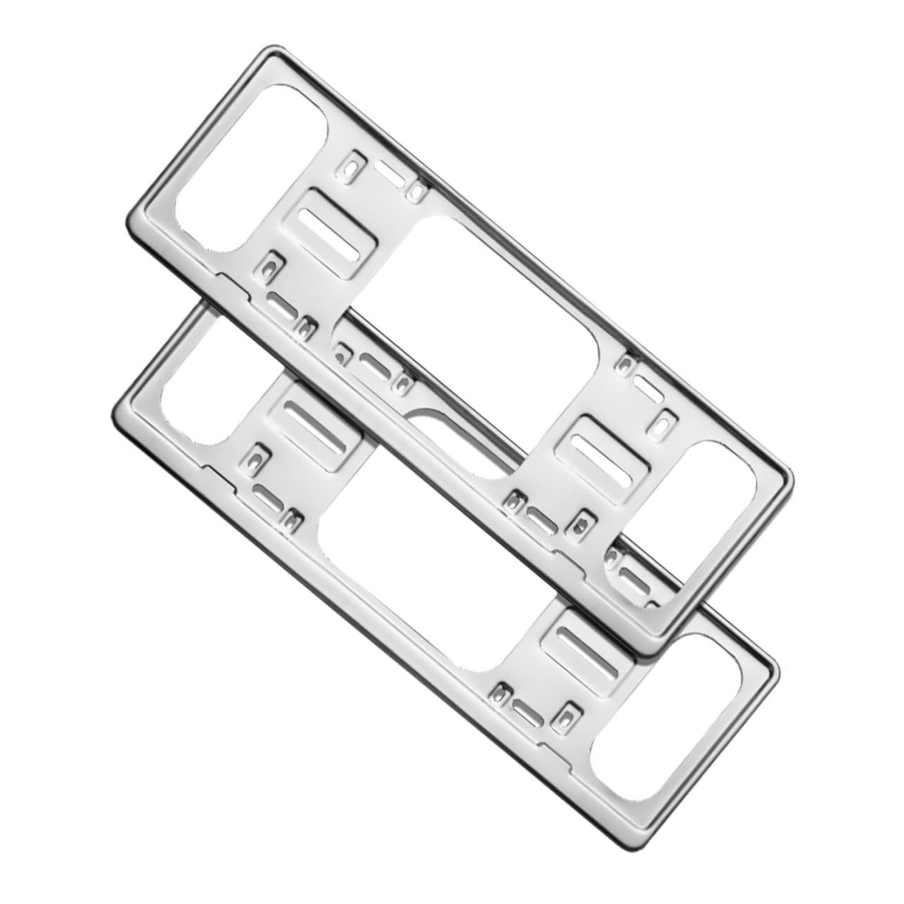 iplusmile 2st Kennzeichenrahmen Kennzeichenhalter Plattenrahmen Aus Edelstahl Kfz-führerschein Nummernschildregal von iplusmile