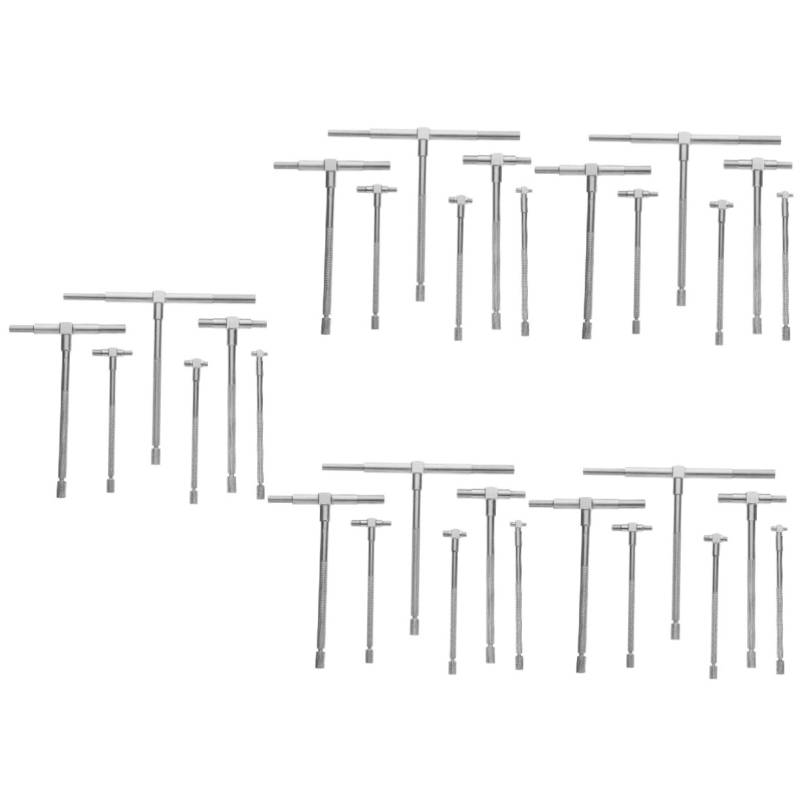 iplusmile 30 Stk Messgerätesatz Teleskop-messwerkzeuge Teleskop-messgerät-kit Werkzeuge Zur Bohrungsmessung Bohrlehre Präzisions-teleskoplehre Teleskopmessgeräte Rostfreier Stahl Silver von iplusmile