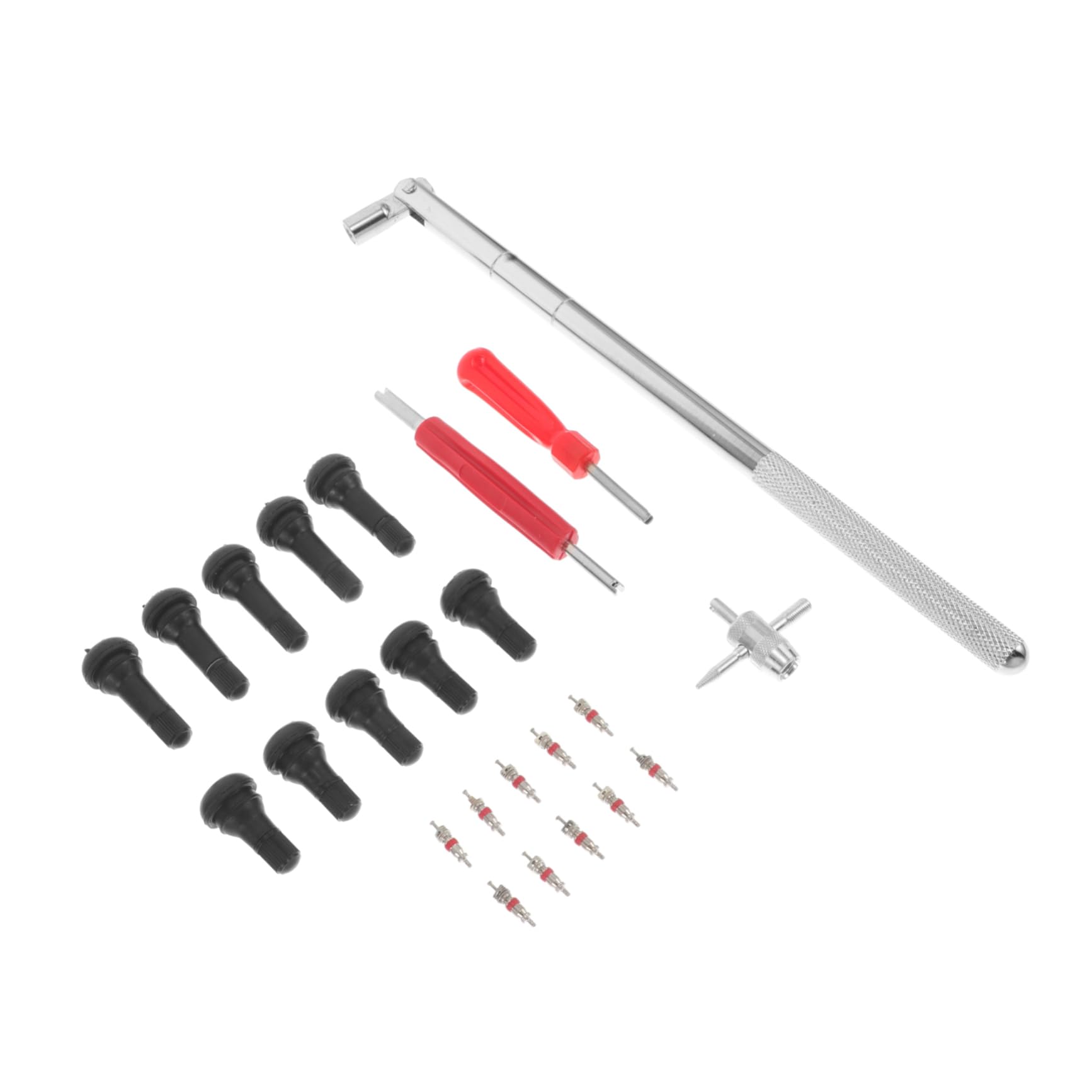 iplusmile 36 Teiliges Ventilzugstangen Reifengummi Snap In Ventilschaft Unterlegkeil Spannset Einzelkopf Ventilkernentferner Gummi Ventilschaftabzieher Ventilschaftabzieher Werkzeug von iplusmile