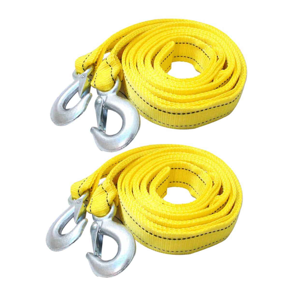 iplusmile 4 Stück Auto Abschleppseil Seil für Autoanhänger langlebige Winde Windenseil mit Haken Frachtseil Trailer Rope Winch Rope seilspanner Autozubehör Autowindenseil Textilgürtel Yellow von iplusmile